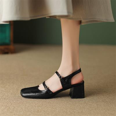 Модные женские сандалии из натуральной кожи 2025 лето, сандалии с закрытым носком и ремешком на пятке для женщин, повседневные гладиаторские женские туфли, сандалии из овечьей кожи