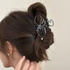 rhinestone Large Shark Clip Hollow Metal Hair Claw Punk Spider Hair Claw  Girl