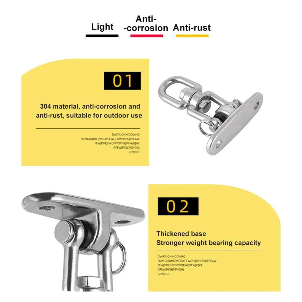 2 шт. комплект для подвешивания гамака крючки для подвешивания прочные подвесы для качелей вращающиеся на 360° потолочный крюк для качелей на крыльце