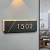 Светящаяся акриловая табличка с номером дома с датчиком света
