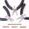 DIY Wire Wrapping Jewelry Tools: Mini Stainless Steel Fine Pointed Pliers, Round Nose, Diagonal Cutting