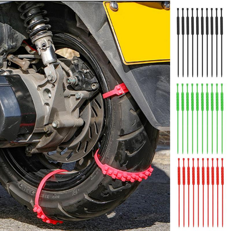 Автомобильные цепи противоскольжения Цепи противоскольжения для мотоциклов Нейлоновые цепи противоскольжения Зимние принадлежности для езды на велосипеде по снежной песчаной дороге
