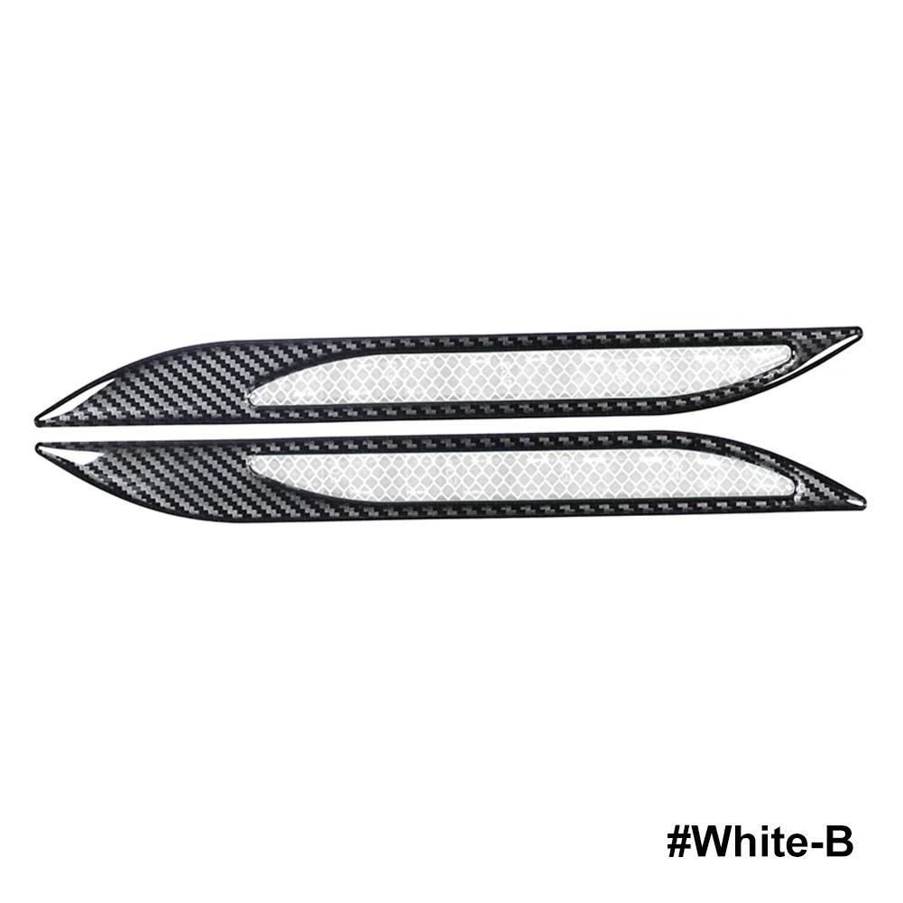 2 шт. универсальная наклейка из углеродного волокна для автомобиля, защита для бампера, светоотражающие полосы для грузовика, авто, мотоцикла, предупреждающие наклейки против царапин