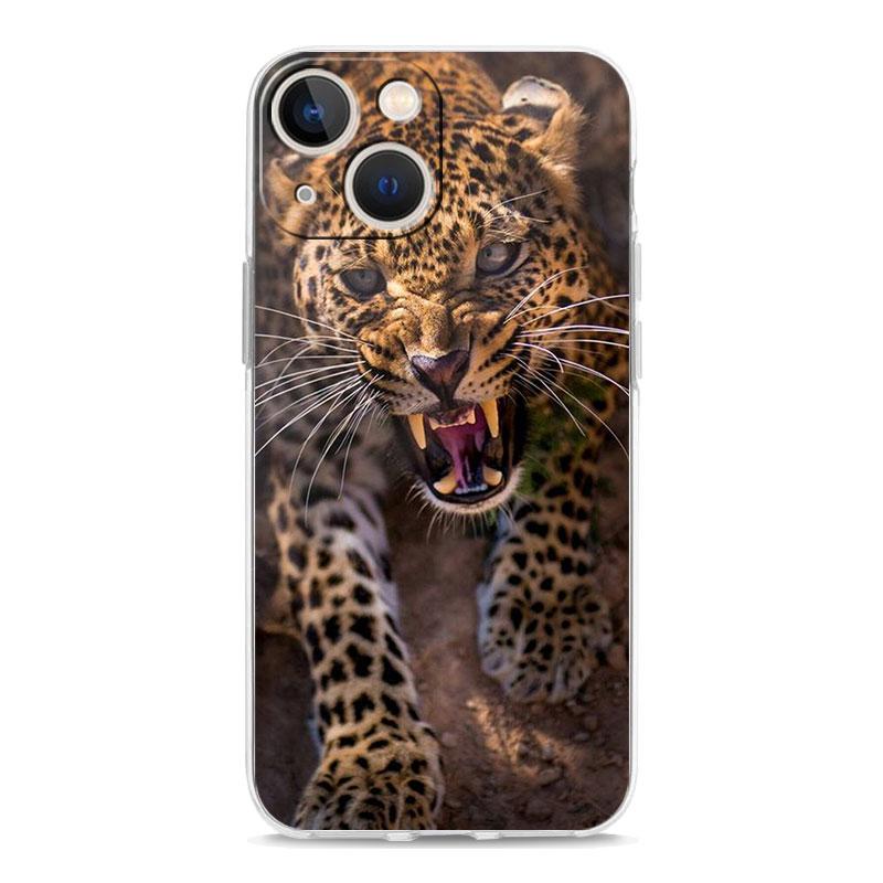 Чехол для телефона iPhone 17 Чехлы iPhone Air 16 15 12 13 14 Pro Max 7 8 Plus 16Pro iPhone11 Мягкий чехол Тигр Леопард Мода