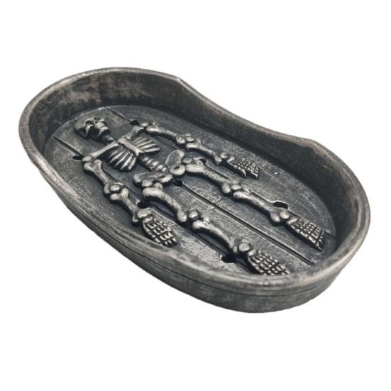 Органайзер для мыла, многоразовый, легко моется, самоосушающийся, дизайн, держатель для мыла из смолы в форме скелета на Хэллоуин