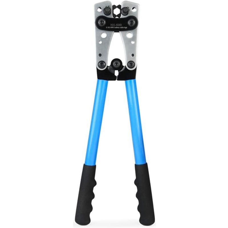 Инструмент для обжима кабельных наконечников для тяжелых проводных наконечников, клемма аккумулятора, медные наконечники, 60 шт., медные кольцевые клеммы с плоскогубцами XYZ