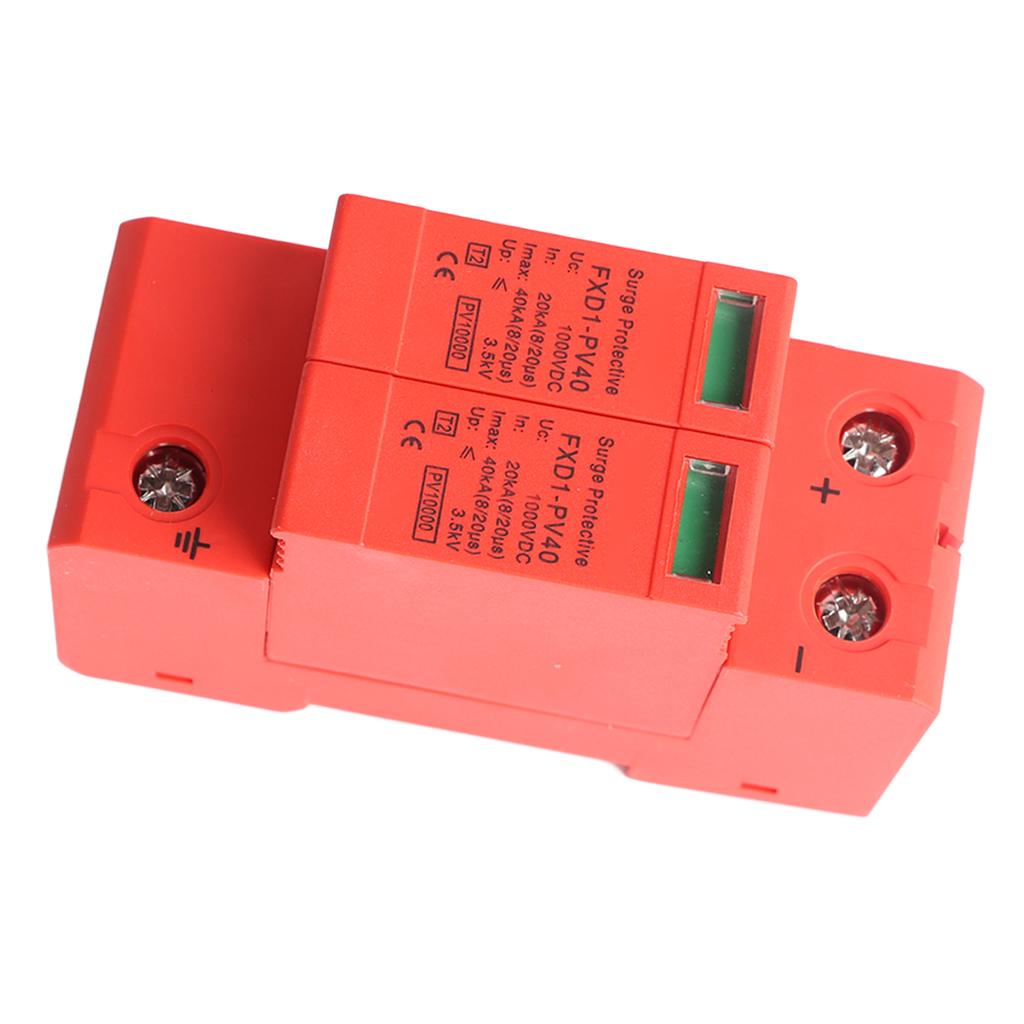 Устройство защиты от импульсных перенапряжений 2P Фотоэлектрический Ограничитель перенапряжений постоянного тока DC1000V 40 кА для электроники