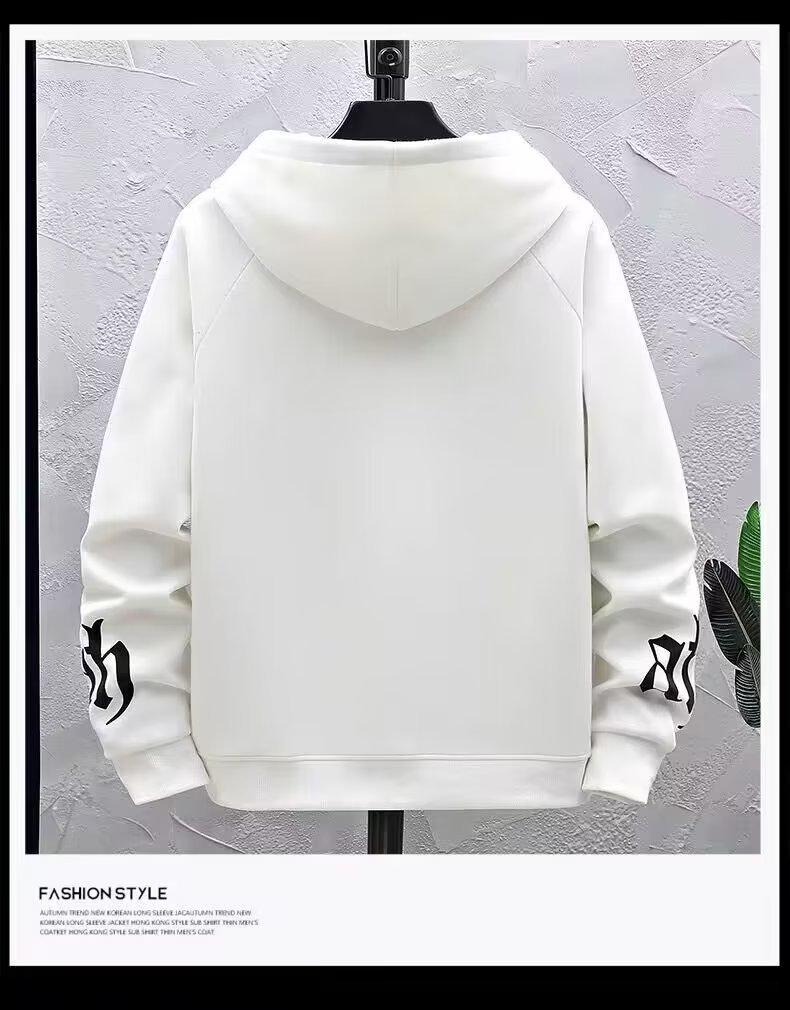 Модное мужское велюровое худи облегающего кроя в корейском стиле на осень/зиму 2025