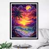 5d DIY Алмазная картина вышивка крестом нарисованный закат пейзаж Алмазная вышивка мозаика полная круглая дрель домашний декор
