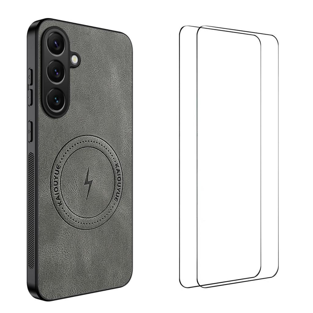 For Samsung Galaxy A54 5G Magnetic Case WANLONFENG SD Series PC TPU Phone Cover with 2Pcs Screen Film