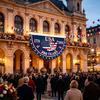 Флажки-гирлянды к 250-летию США для стены, входной двери, крыльца, забора, уличные украшения с металлическими люверсами