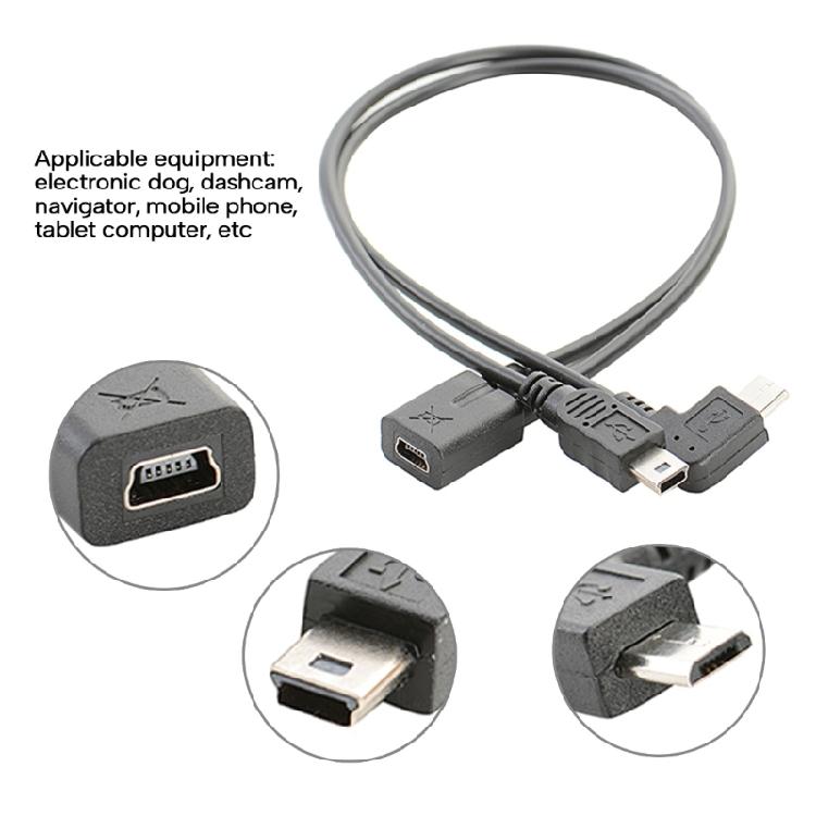 Мини-разветвитель USB Кабель Женский на 5p Мужской Провод Микро Мужской Зарядный Кабель