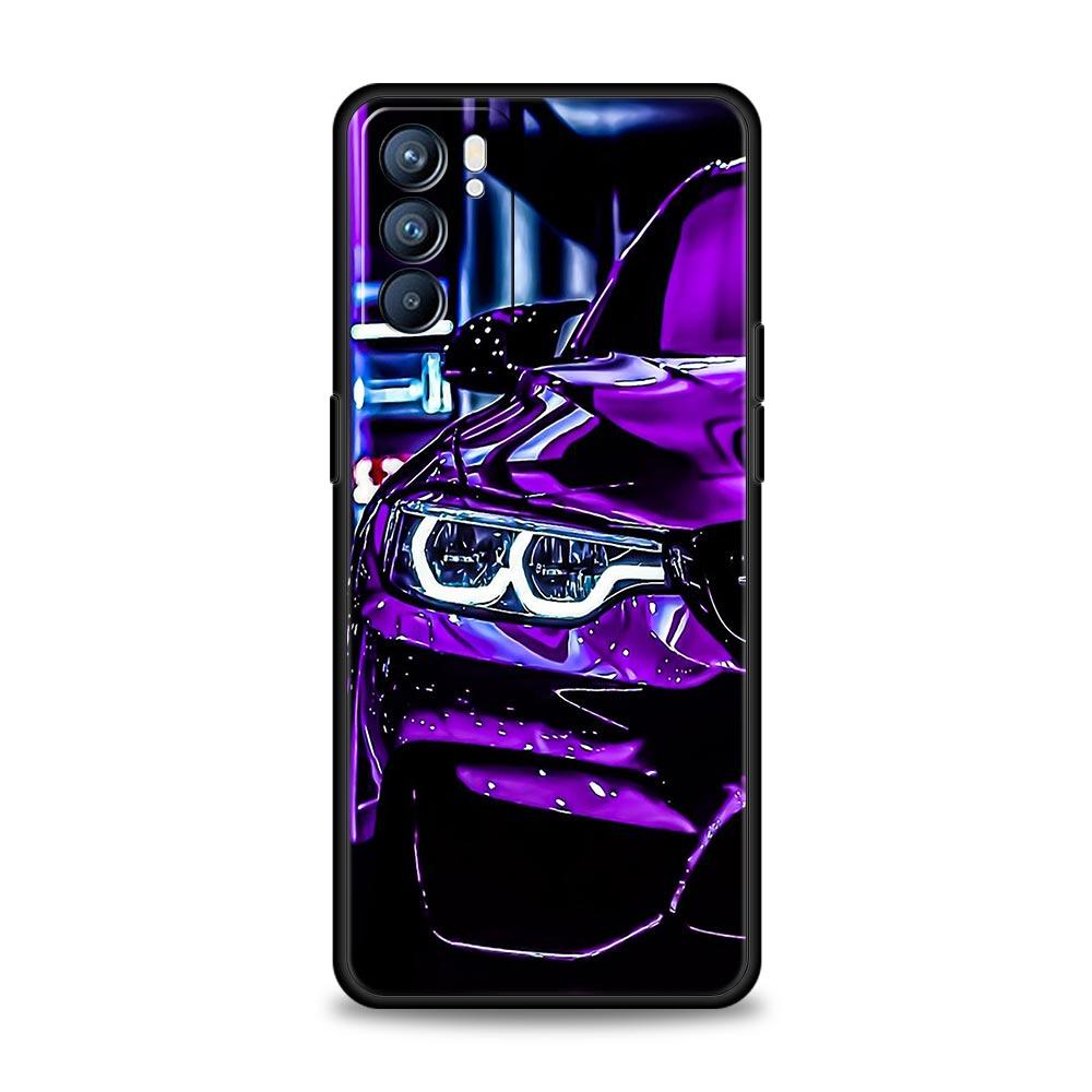 Синий, красный спортивный автомобиль JDM для Oppo Reno7 Reno6 Pro Plus A54 5G, чехол для телефона Find X6 X5 A53 A52 A9 A15 A95 A17 A16 A76 A74 A57, чехол