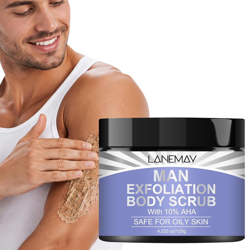 Man Exfoliation Body Scrub-Moisturizing & Smoothing-Deeply Cleanse Pore Dirt-Suitable For All Skin Types, 120g