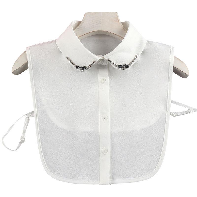 Fake Shirt Collar Versatile Fake Collar Women'S Decorative Collar Beaded Sweater Decorative Doll Collar