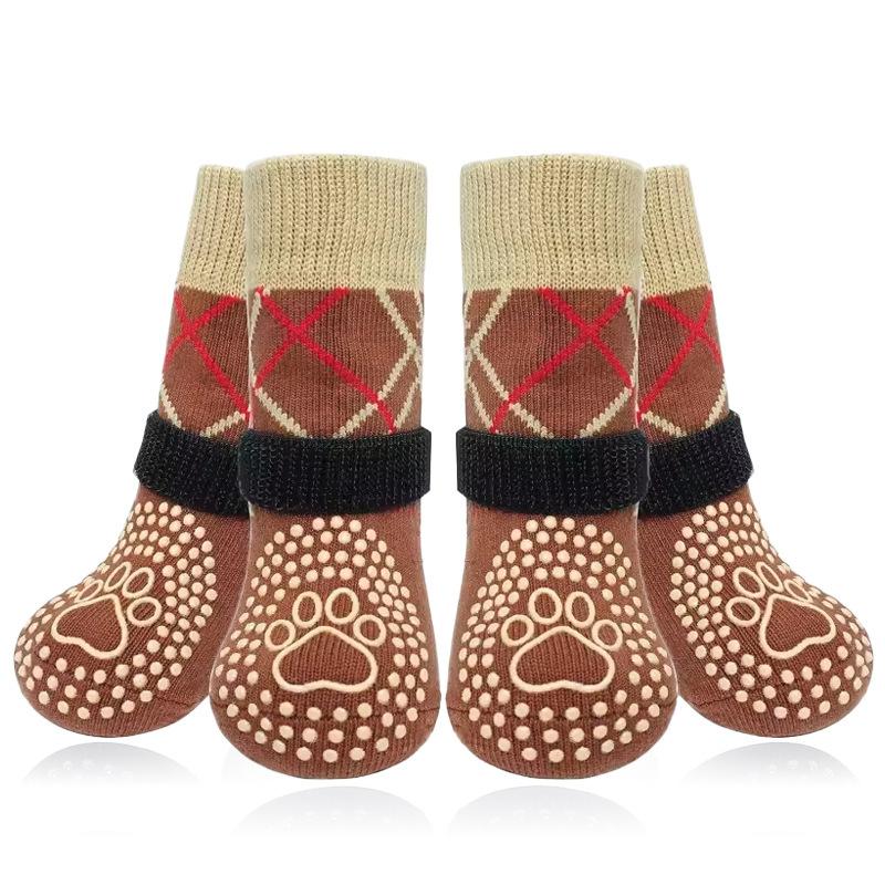 Silent Non-Slip Animal Pet Socks for Medium Large Dogs Breathable Outdoor Dog Shoes Anti-Dirt Paw Protectors All Seasons Use