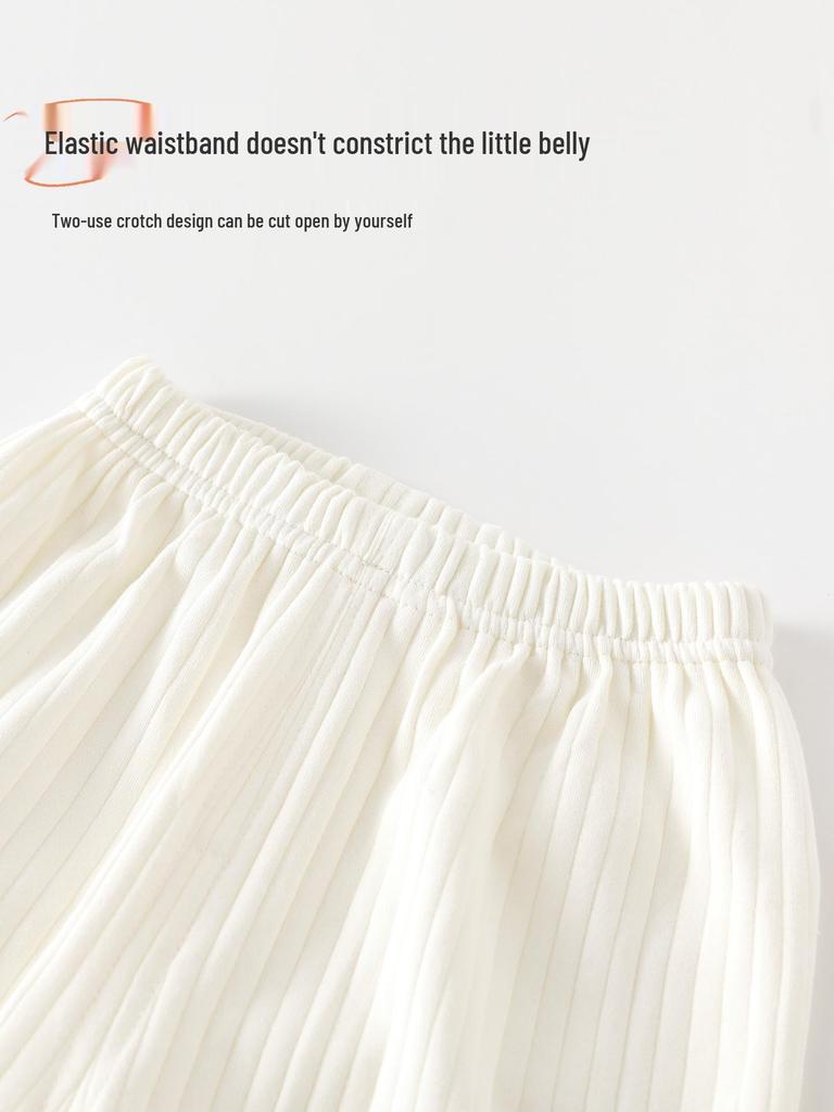 Baby Cotton Knit Lace Home Wear Set - Soft, Skin-Friendly, and Comfortable for Spring and Autumn