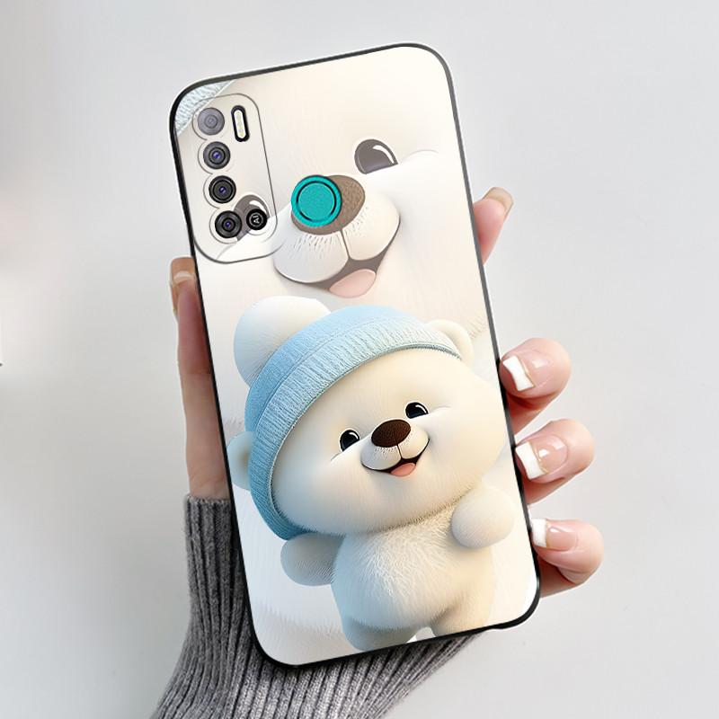 Для Tecno Pouvoir 4 Pouvoir 4 Pro LC7 LC8 Чехол Роскошный Милый Кролик с Сердечками Смешной Чехол для Телефона Черный Силиконовый Защитный Задний Чехол