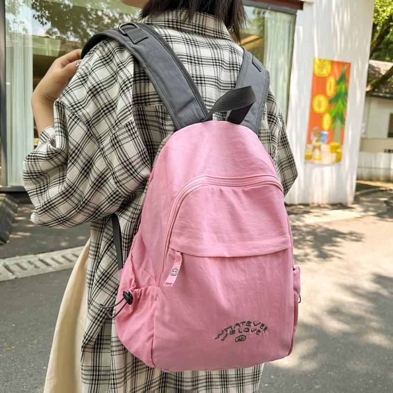 Nylon Canvas Bag Women'S Trendy Fashion Casual Backpack Casual Large Capacity Backpack
