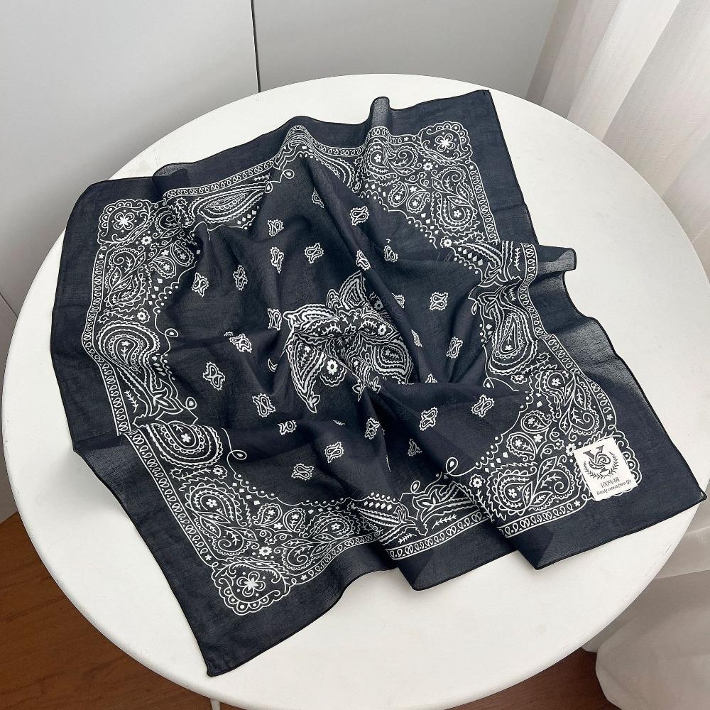 Korean Cashew Nut Print Silk Scarf Breathable Small Scarves Square Handkerchief  Scarf Accessories
