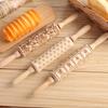 1PC Embossing Engraved Rolling Pin Baking Tool Cookie Fondant Cake Dough Roller Patterned Rolling Pin Kitchen Accessories