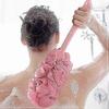 Long handle bath brush bath sponge body scrubber bath powder puff back brush back brush bath mesh sponge