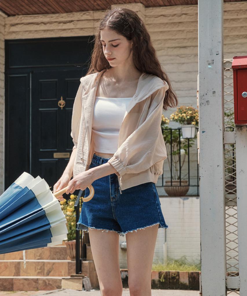 ZEROSTREET [2 Colors] Cut-Off Denim Shorts