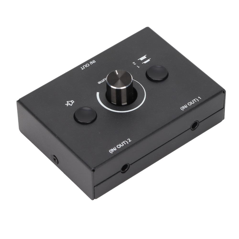 Plug and Play 3.5mm Bidirectional Switching Splitter Manual Selector Box  Audio Device Switching