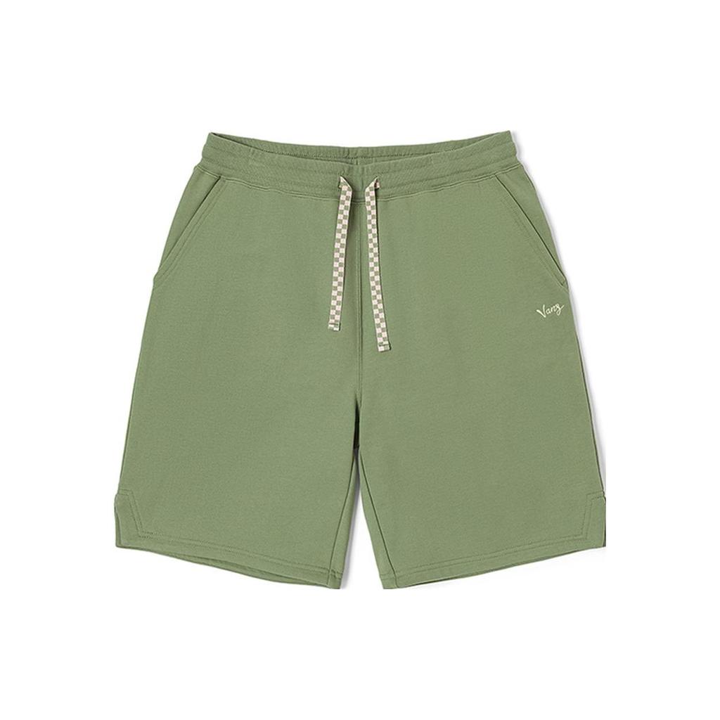 Vans Solid Color Drawstring Knit Shorts Men Bottoms Green VN0002NWTD8