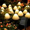 Mushroom Solar Powered Lawn Lamps String Outdoor Waterproof Solar Light Pathway Patio Garden Light Decoration