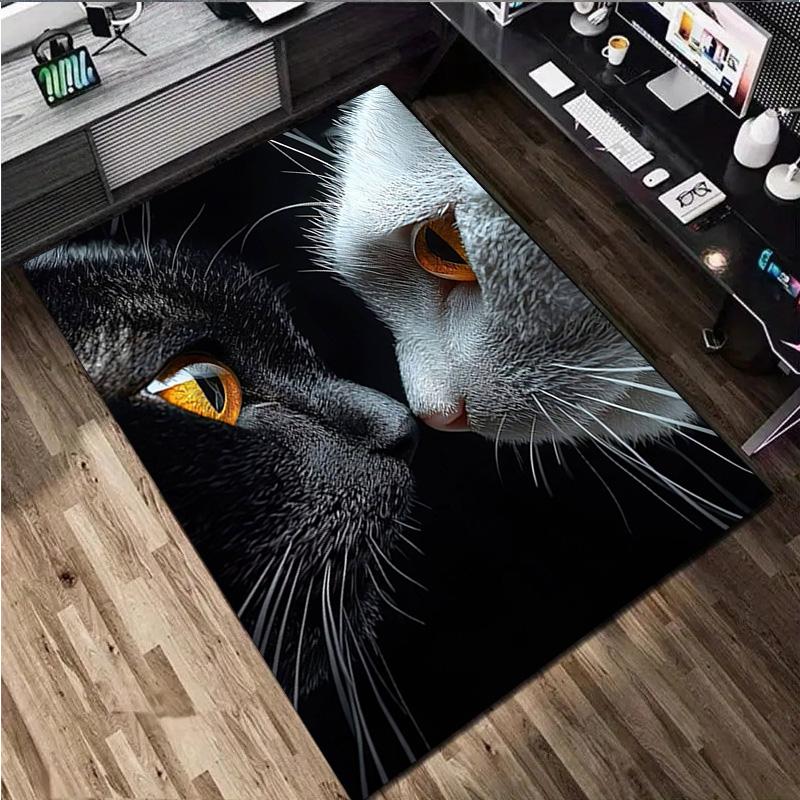 Кошка животное Ковер Домашний ковер Офисный Декоративный ковер Для гостиной спальни Придверный коврик Напольный ковер Зона коврика под компьютерное кресло