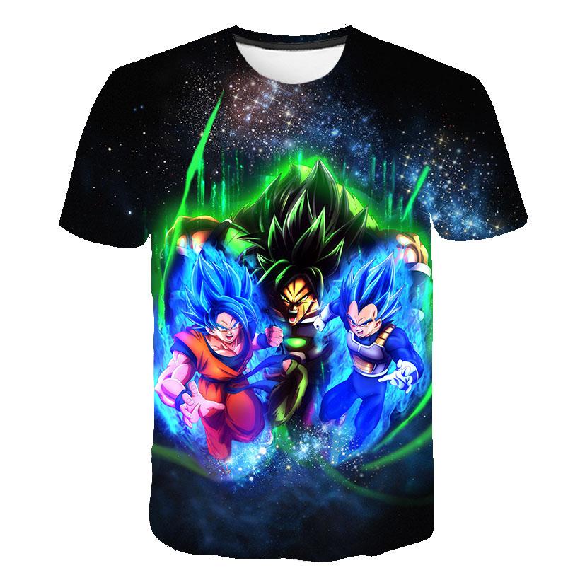 Футболка Dragon Ball Аниме Футболки Детские Футболки Мультяшные Футболки с Goku Мужская Одежда Детские Топы Взрослый Летние Мягкие Короткий Рукав