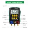 Electronic Digital Display Pressure Gauge Refrigeration Vacuum Pressure Tester Air Conditioning Fluoride Tester Digital Display