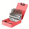 51Pcs Cobalt Containing Drill Bits Set,M35 High Speed Steel Bits for Hardened Metals,Stainless Steel,Cast Iron and Wooden
