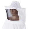 Home Beekeeping Smock Veil Bee Protective Clothes Hat Pull Over Livestock Supplies White Zip Jacket Suit