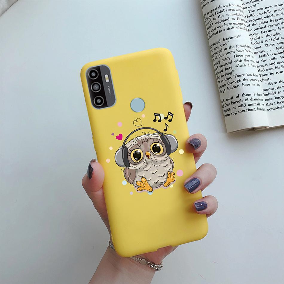 Чехол для OPPO A53S 2020 Мультяшный Coque Сердце Нарисованный Силиконовый Задняя Панель Телефона Для oppo a53s A 53s A53 s oppoa53 2020 Чехол-Ракушка