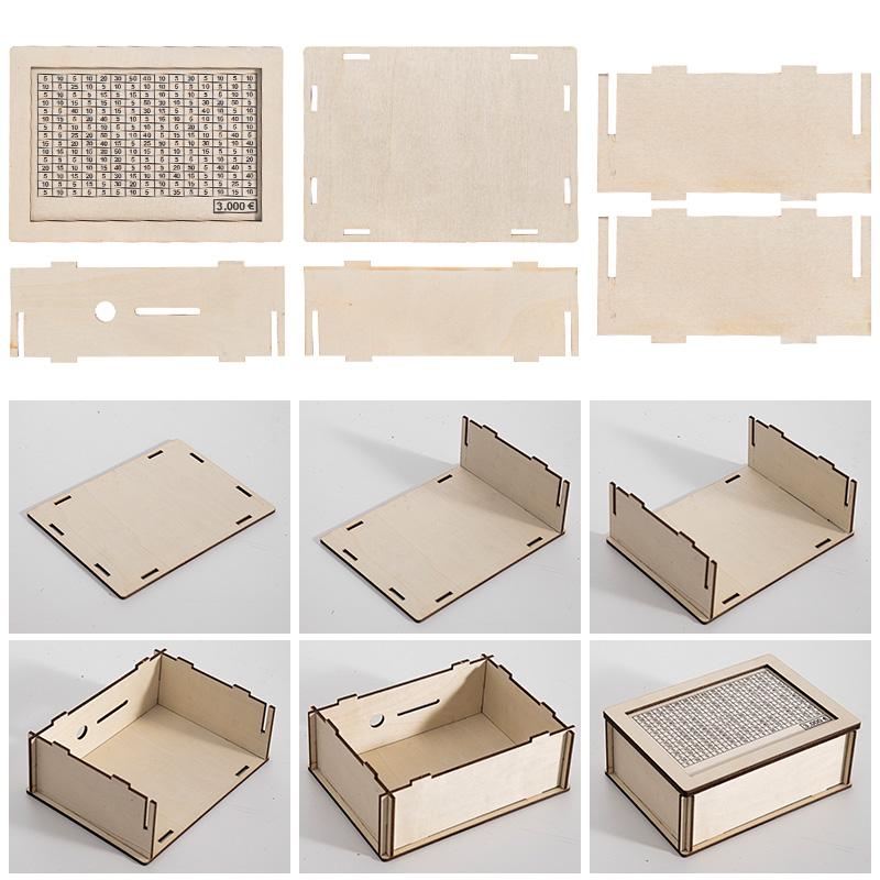 1000/2000/3000/5000/10000 Деревянный Сберегательный Ящик Копилка Сделай Сам Копилка С Целью Сбережения Ящик Для Хранения Денег Деревянные Изделия Ручной Работы