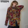 WTEMPO Винтажная блузка женская 90-х годов эстетические рубашки в стиле Харадзюку с длинным рукавом в стиле ретро женские свободные корейские топы с принтом уличная одежда