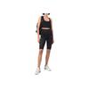 Adidas Solid Color Logo Print Cycling Sports Fitness Shorts Women Shorts Black FU0299