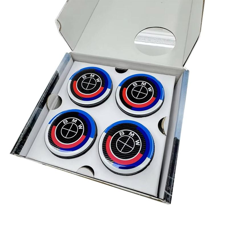 New 56mm 68mm Car Carbon 50th Anniversary Floating Wheel Center Caps For MINI BMW G11 G12 G30 G31 G32 G08 G05 F46 F49 F39 F90 O111