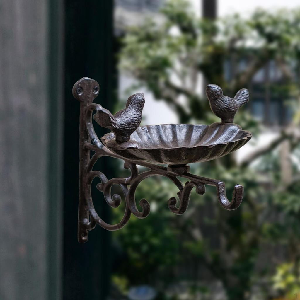 Кормушка для птиц Ванночка Легкая установка Кормовая станция с подвесным кронштейном Металлическая для деревянных заборов