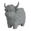 Горный бык Горшок для растений 3D PLA Настольный Большой Диаметр Цветок Форма Яка Горшок