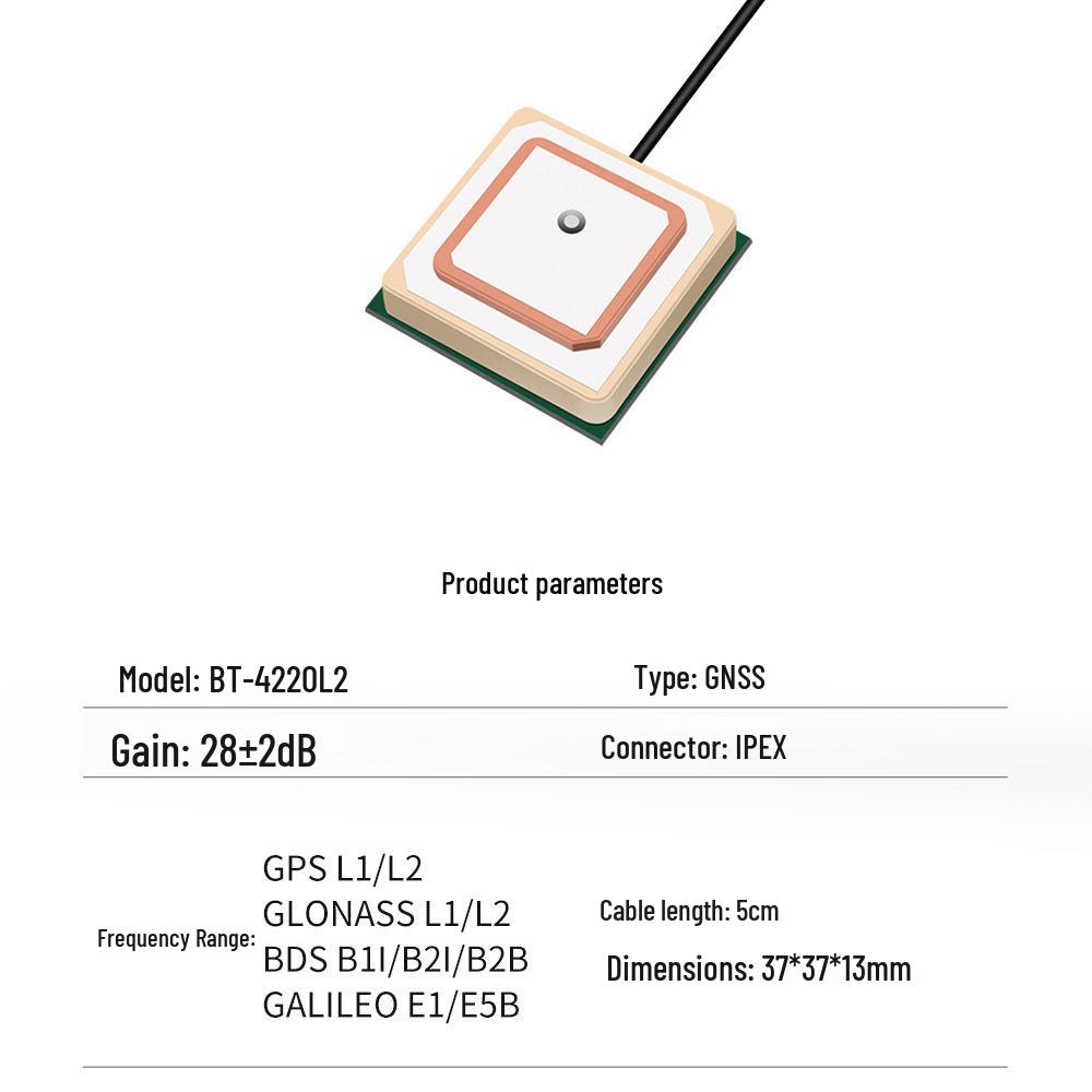 North Sky Dual-Frequency GNSS Antenna with Built-in M9N BeiDou GPS Module (BT-4220L2)