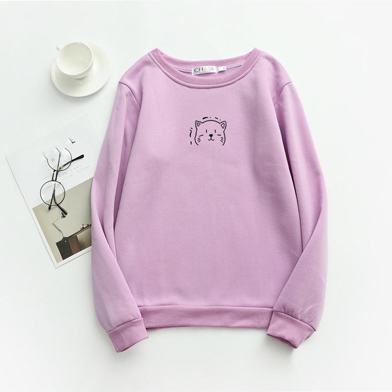 TWINFLAMES Новая толстовка с капюшоном для женщин, свободный шерстяной свитшот, повседневный топ с длинными рукавами, принтованный воротник O, свободный повседневный джемпер с длинными рукавами