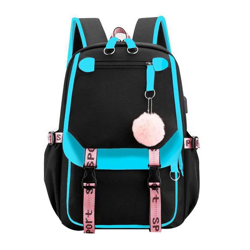 Новый школьный рюкзак для ученика, повседневный рюкзак большой вместимости, для начальной школы, средней школы, старшей школы, рюкзак с USB-зарядкой