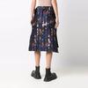 Y-3 Abstract Print A-Line Midi Skirt Women Skirts Blue HB3368