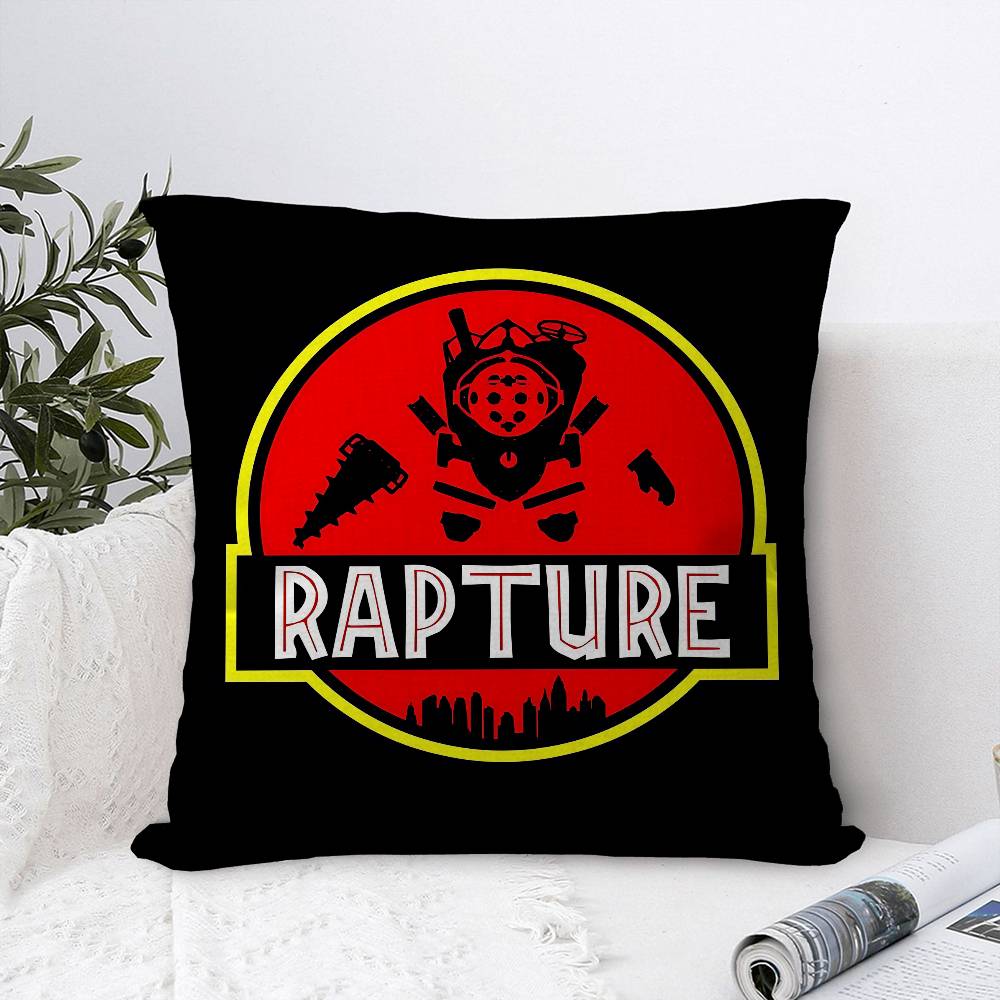 Retro BBioshock RRapture Game Office Cushion Pillowcase Car Cushion CoverXCM Lumbar Pillowcase Sofa Pillowcover