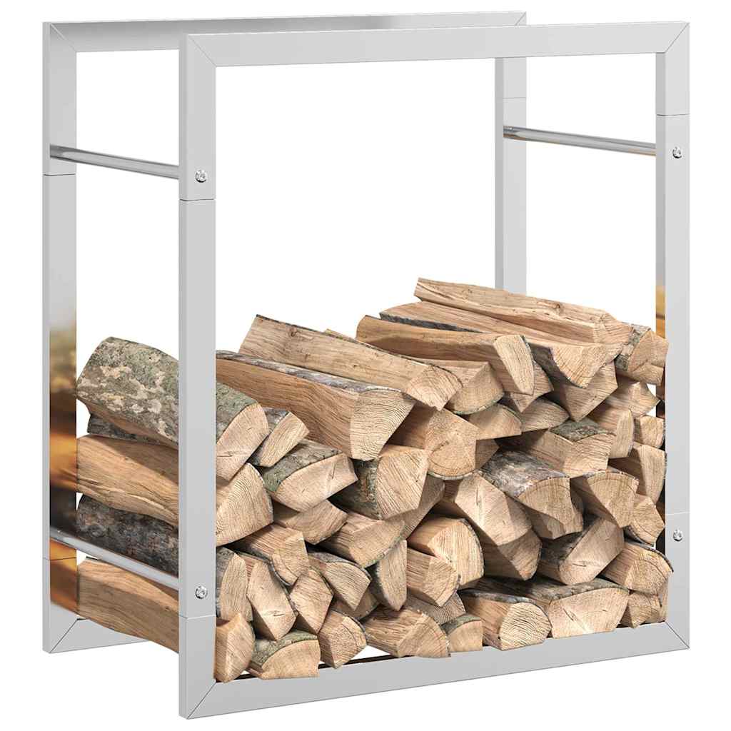Firewood Rack 50 x 28 x 56 cm Stainless Steel