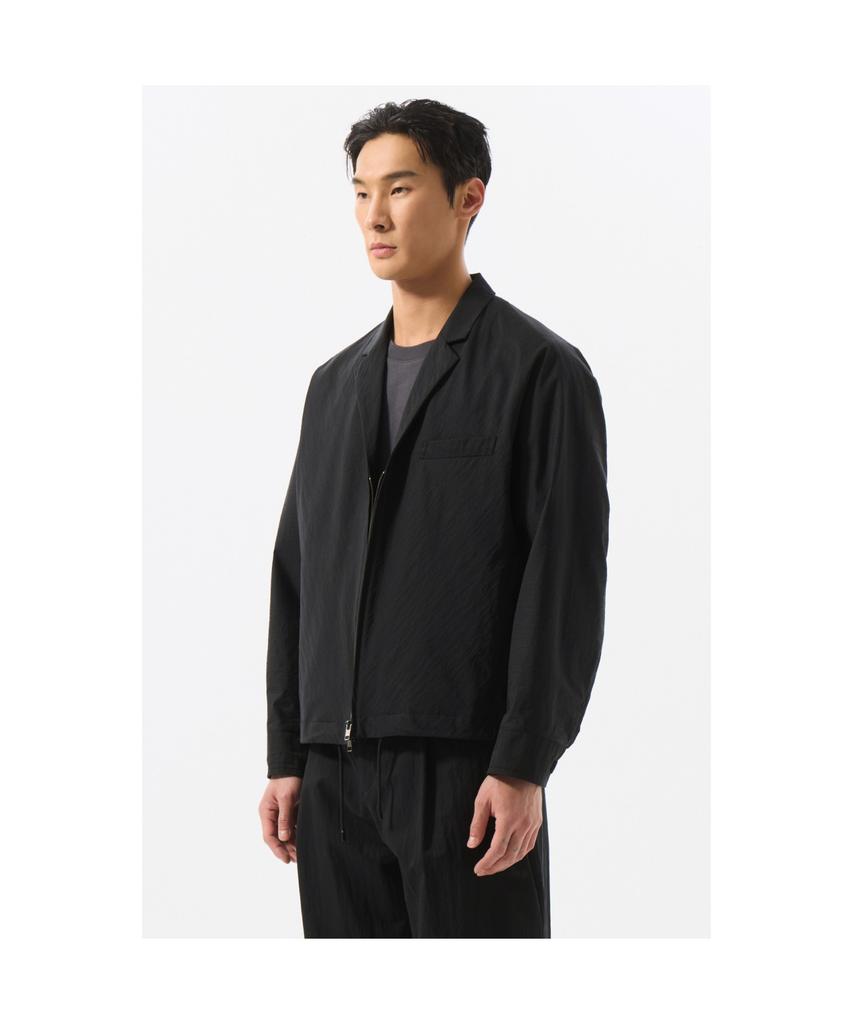 Customellow Black Zip Lapel Jacket Cwjam25441Bkx