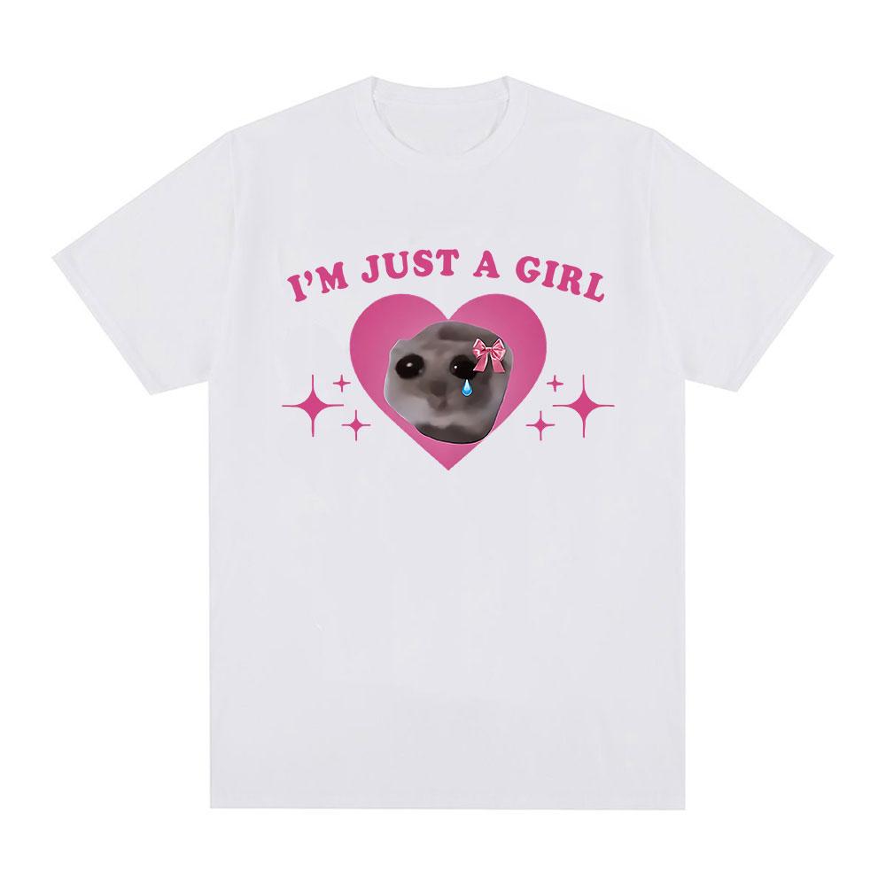 The Latest Mens Pure Cotton Tshirt for 2025 Im Just A Girl Comfortable Breathable Highquality Beach Travel Party Ins